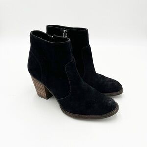 Sam Edelman Black Suede Ankle Boots Size 6